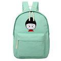 Fresh Style Cartoon Print New Backpack Women Preppy Style Fashion Canvas Bag Simple Cute Travel Bag