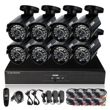 ZOSI 8CH CCTV System 8CH H.264 Network DVR 8x 1/3” CMOS 800TVL IR CUT Waterproof Outdoor Camera Surveillance Security System