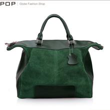 Genuine Leather And TOP END PU Bag Large Size Vintage Handbag Women Cowhide Leather Bag Suede