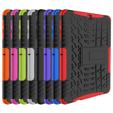Silicone Hybrid Rugged Heavy Duty stand Cover Case for Samsung Galaxy Tab S2 9.7inch SM-T810 T815 Tablet Accessories S4C14