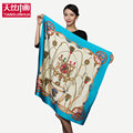 90cm 90cm 2016 Big Size Silk Square Scarf Women Fashion Brand High Quality Imitated Silk Satin