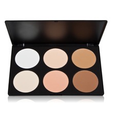 LS4G Hot Selling Professional 6 Color Pressed Powder Palette Nude Makeup Contour Cosmetic