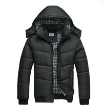 Winter Coat Men black puffer jacket warm fashion male overcoat parka outwear cotton padded hooded down coat,free shipping,L0925