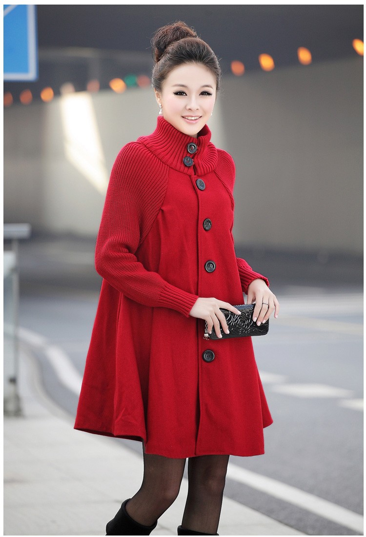  2015 New Winter trench Korean yards loose woolen cape coat woolen coat lady casual female outwear windbreaker women CT2 (5)