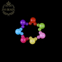 Mixed Jelly Color Exquisite Cartoon Mickey Head Acrylic Beads 100pcs/Lot Hot Puzzle Handmade Beaded For Kids DIY Jewelry Making