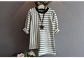 Girls striped long sleeved T shirt stitching 2016 summer new children s children s baby dress