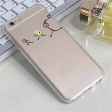 Transparent Acrylic Phone Case for iPhone 6 Plus 6S Plus 5.5″ Simple Cartoon Style Protective Cover Summer Watermelon Cases