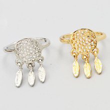 New fashion accessories jewelry 18K gold plated Dream catcher midi finger ring for women girl nice gift R1437