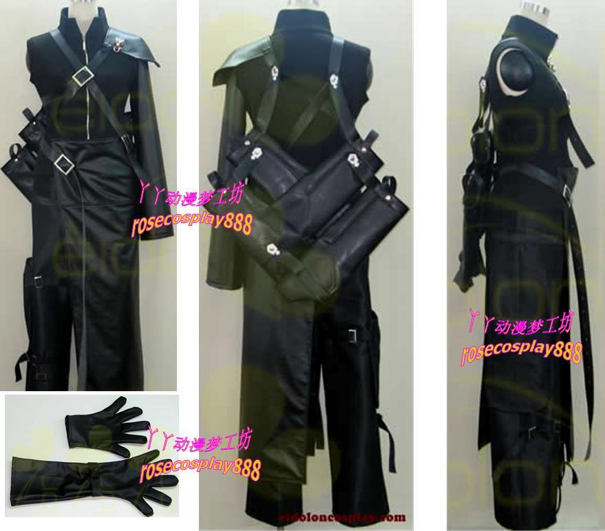 Final Fantasy VII Cloud Cotton Cosplay Costume final fantasy 7 cloud strife cosplay costume set with bag