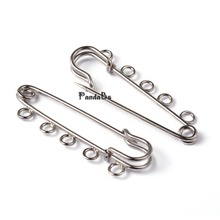 Iron Metal Kilt Pins Brooch Accessriess Jewelry Making DIY Findings, Platinum Color, about 16mm wide, 50mm long, hole: 3mm