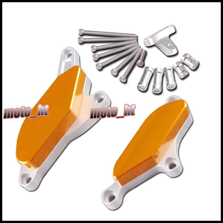 Фотография For Kawasaki 2008-2010 ZX-10R Motorcycle Engine Cover Frame Slider Left Right Side, Aluminum, Gold Color