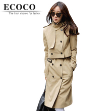 Luxury Autumn Spring Khaki Black Double Breasted Sleeve Turn-down Collar 2 Sets Long Windbreaker Overcoat Trench Coat Dress D023