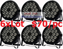 6 xLot DJ необходимость дискотека DMX лампы из светодиодов Par света 18 x 12 Вт RGBW quad-цвета дома ну вечеринку ди-джеев сценический эффект луч освещения