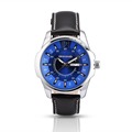Orkina Blue Dial Luxury Calendar Quartz Black Leather Strap Casual Watch Men Wristwatch Male Relogio