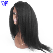 7A Cheap Italian Yaki Glueless Full Lace Human Hair Wigs For Black Women Brazilian Virgin Remy