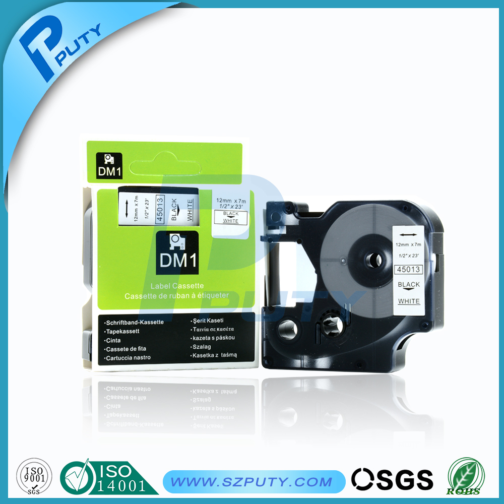 High quality DYMO D1 12mm label tape black on white DYMO tape cartridge dymo tape 45013