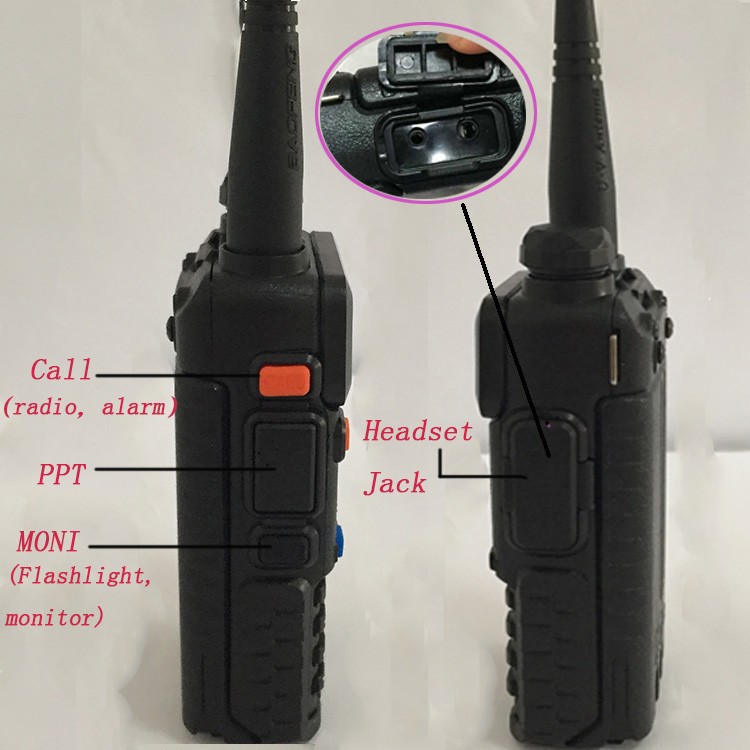 New Waterproof Pofung Baofeng UV-5RA For Police Walkie Talkies Scanner Radio Vhf Uhf Dual Band Cb Ham Radio Transceiver 136-174 (27)