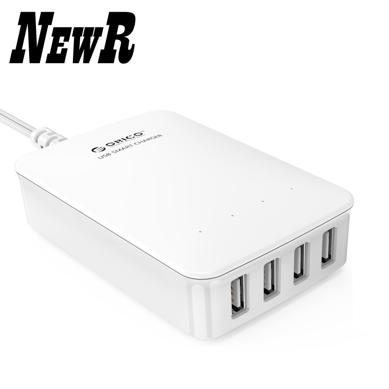 NewR DCL 4U WH 4 Ports Smart Super Charger for Tablet PC 40W Wall Travel Charger
