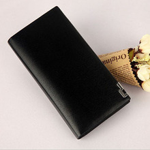 Fashion Solid long standard designer wallet men PU material brand wallets men interiorslot pocket purse card