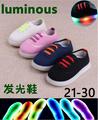 New 2016 fashion LED lighted beautiful cartoon baby breathable quality kids shoes canvas sneakers