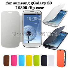 Free Shipping Battery Housing Flip PU Leather Back Case Cover for Samsung Galaxy S3 SIII S
