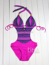 New Sexy Bohemia Exotic RED Pink Blue One Piece MONOKINI SWIMSUIT SWIMWEAR size M L XL