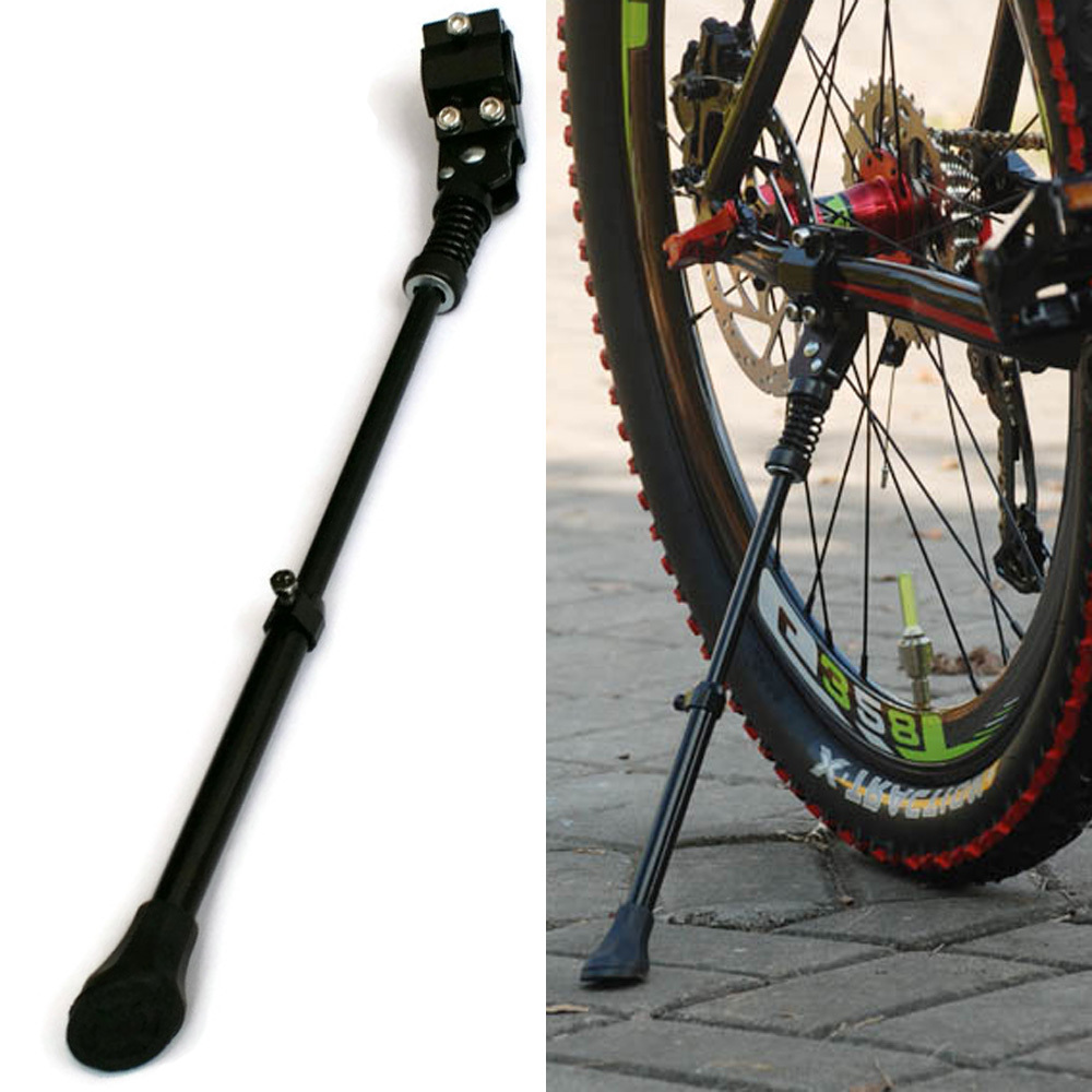 New Adjustable Black Aluminum Alloy Mountain Bike Kickstand Road