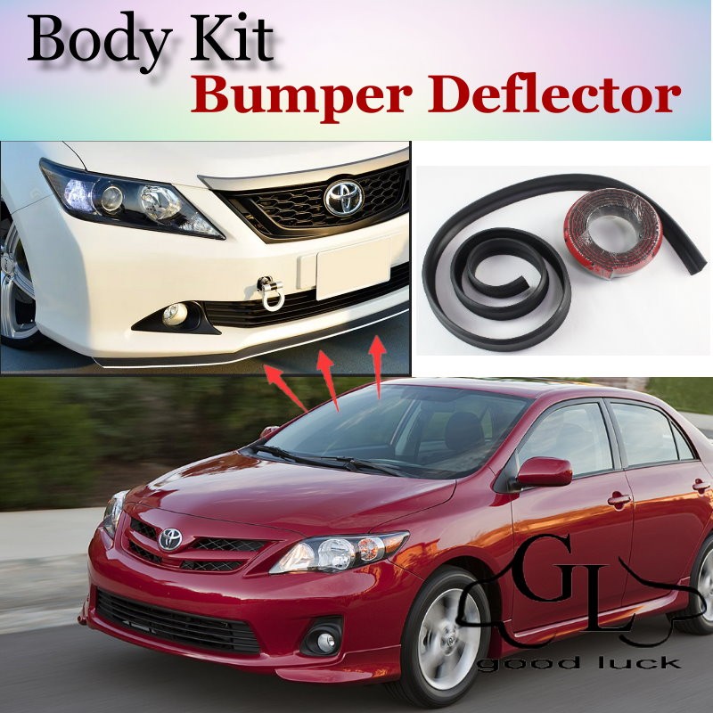 For Toyota Corolla Bumper Lip Front Spoiler For Car Lip Friends To Car Tuning Topgear Body Kit Strip Skirt Spoilers Wings Aliexpress