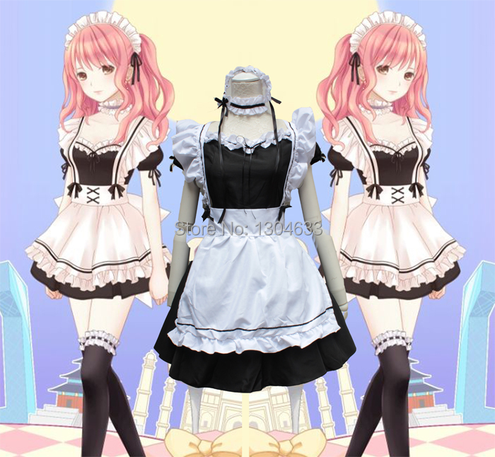 2015 Cosplay Japanese Anime Costume maid service maid dress set