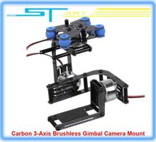 2014 New Carbon 3-Axis Brushless Gimbal Camera Mount W/ 3 Motors Controller for Gopro 2 3 DJI Multicopter FPV Drop shipping