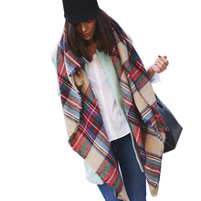 Winter 2016 Tartan Scarf Plaid Scarf cuadros New Designer Unisex Acrylic Basic Shawls Women’s big size Scarves
