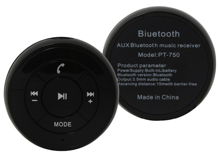 PT - 750 Aux Car Wireless Bluetooth Hands Free Phone Music Receiver Adapter with FM TF USB Disk Function