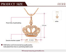 2015 Roxi Fashion Women s Jewelry High Quality Rose Gold Plated Crown Shaped Pendant Necklace With