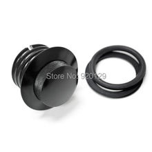 Free shipping Motorcycle Black POP-UP Screw-In Flush Mount Fuel Tank Gas Cap for Harley Davidson Sportster