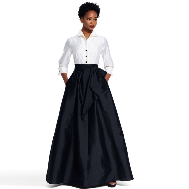 formal long black skirt