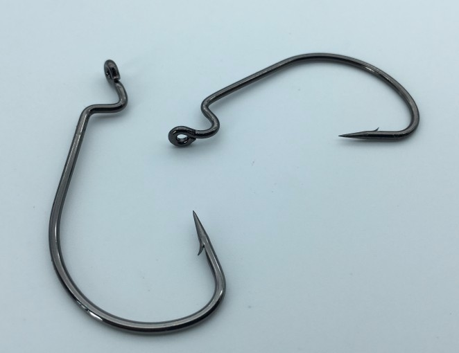 20pcs Wide Gap Worm Hook Jig Fishing Crank Hook Bass Hook for soft bait 5 Sizes