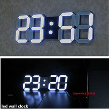 LED Digital wall Clock, luminous effect, the brightness can be adjusted, black and white choice, acrylic material, freeshipping