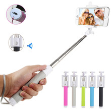 Bluetooth wireless Selfie Stick Handheld Monopod Built-in Shutter Extendable with Fold Holder For iPhone Samsung Smartphone