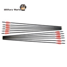 12pcs pack New Carbon 80cm Archery Arrows Changeable Arrowheads Plastic Feathers for Hunting Compound Bow Archery