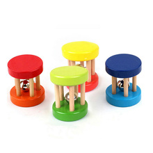 Multicolor Wooden Baby Rattle Toys Cute Newborn Rattle Bell Hand Bell Infant Musical Instruments Toy Learning Educational Toys