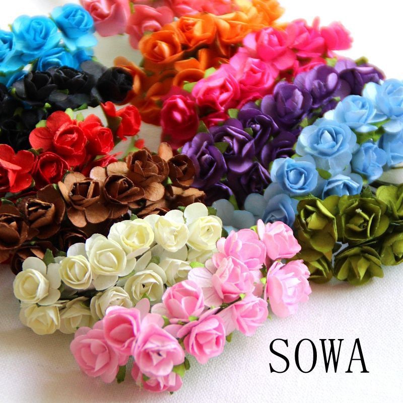Hand-made-1-1-4cm-Artificial-Paper-Flower-Heads-Mini-Roses-DIY-Wedding-Bouquets-Accessories-Scrapbooking (1)