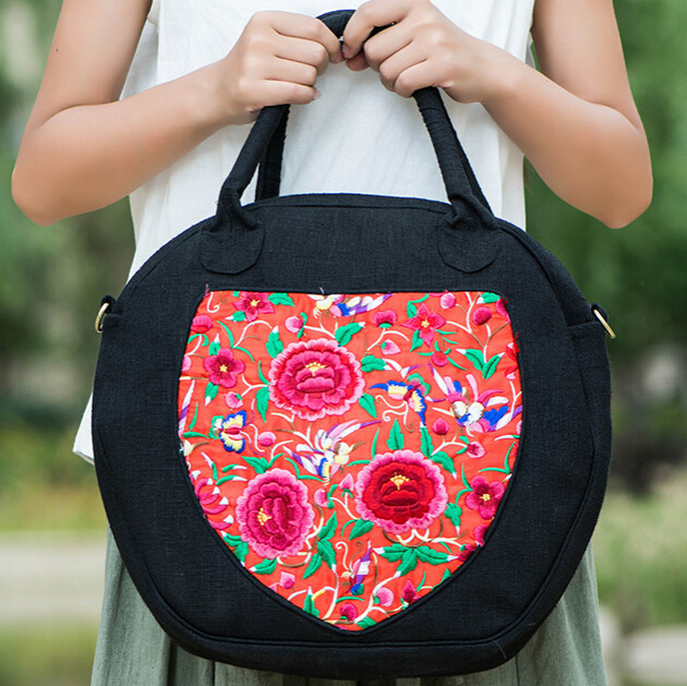 Spain Brand Women Canvas Embroidery Handbag Female Girl Hand Bag Day Clutch Bolsos Mujer Sac Femme gw0628