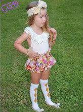 New Arrival Baby Girls Clothing Set Backless T-Shirt+Floral Print Shorts 2 Pcs Sets Summer Fashion Children Dress Clothes Suit