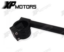 CNC Handlebars Clip On 36mm Universal Fit For 36mm Fork Tubes Motorcycle Black