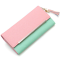 Fresh Style Contrast Color Long Wallet Women Fashion Korean Style Elegant Clutch 2016 New High Quality
