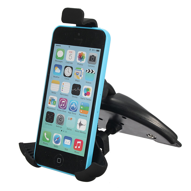 Adjustable Universal Car CD Dash Slot Mobile Cell Phone Mount Holder Stand For iPhone 6 6s 5s For Android Phone Holder