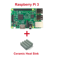 Original Raspberry Pi 3 BCM2837 1G 64-Bit Quad-Core ARM RPI 3 Board + CPU Heat Sink Pad For Raspberry Pi 3 Model B Free Shipping