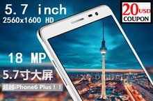 free shipping new phone5c 2015 mobile phone andriod Eight core processor 5 7 Inch 4GB RAM