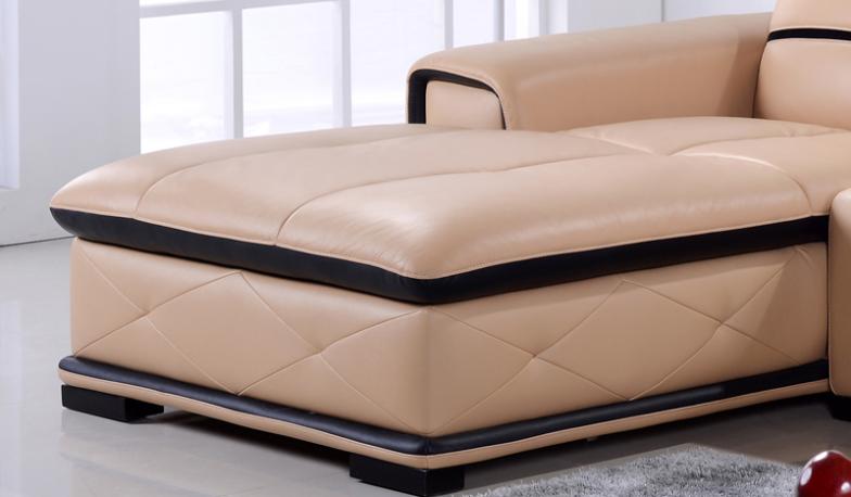 Aliexpress.com : buy eenuine leather sofa , beige color modern and ...