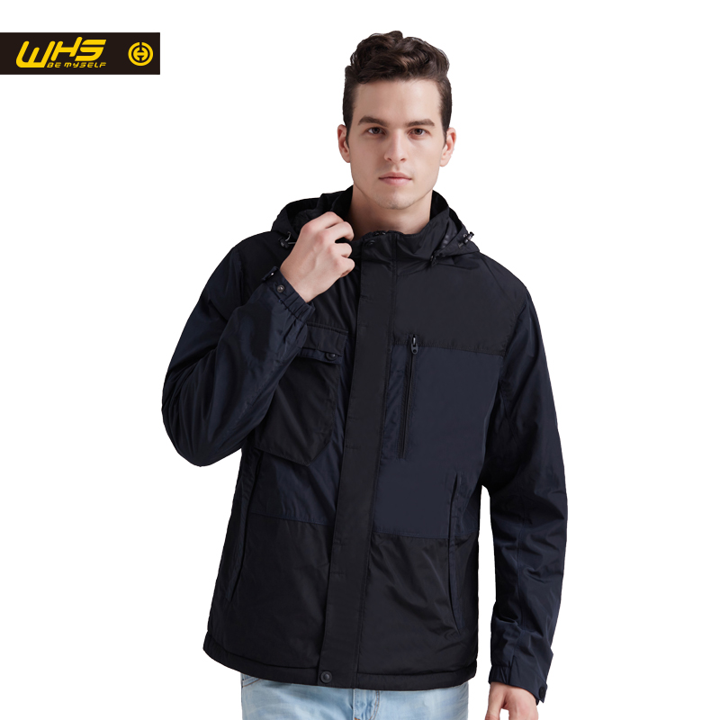 WHS 2016 New font b Men b font thin cotton font b Jacket b font autumn